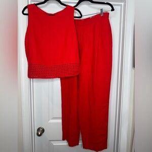 Vintage John Roberts Women’s Linen Blend Pant Coordinate Set, Sz 14